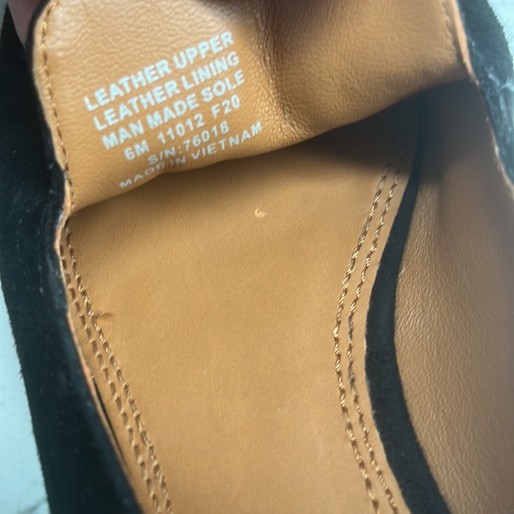 Tory Burch Black Suede Logo Slip-On Loafers - Picture 7 of 8